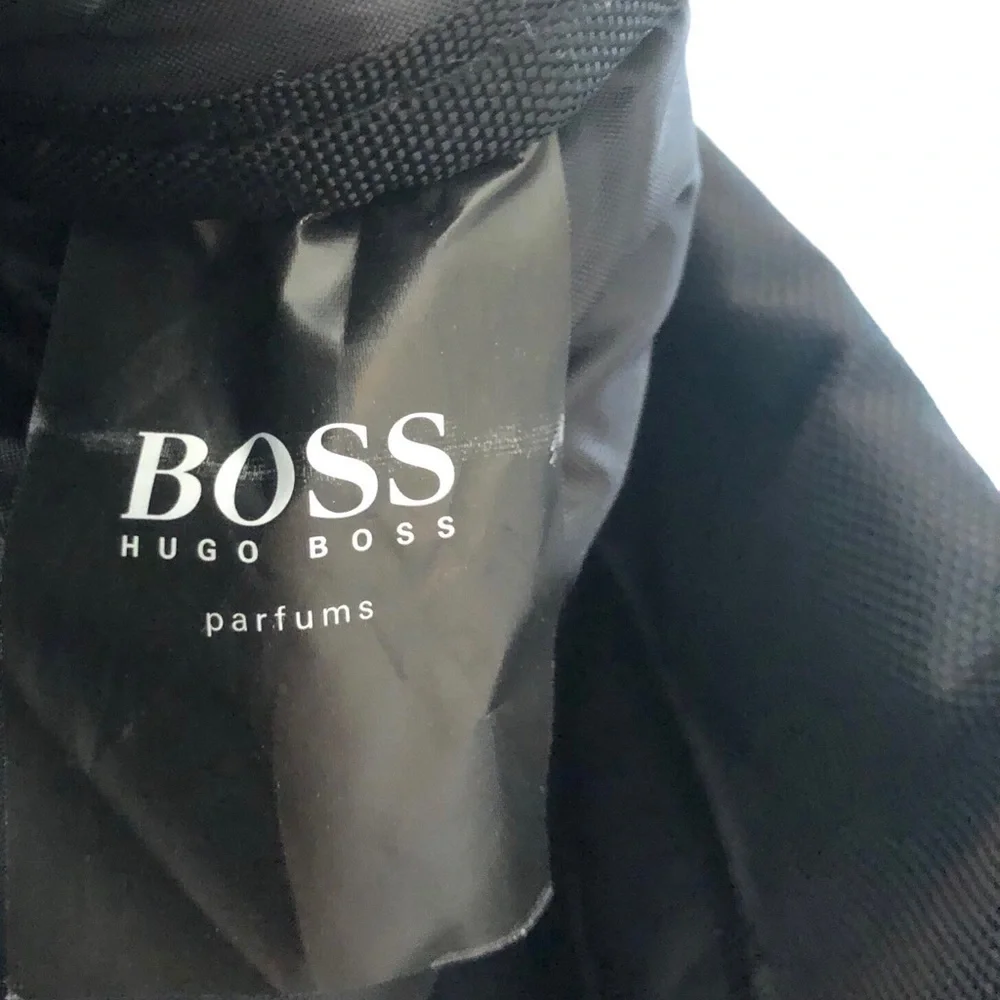 Hugo Boss Parfums Black Weekender Bag Double Handles Nylon Sz.19.5X12 Travel Bag